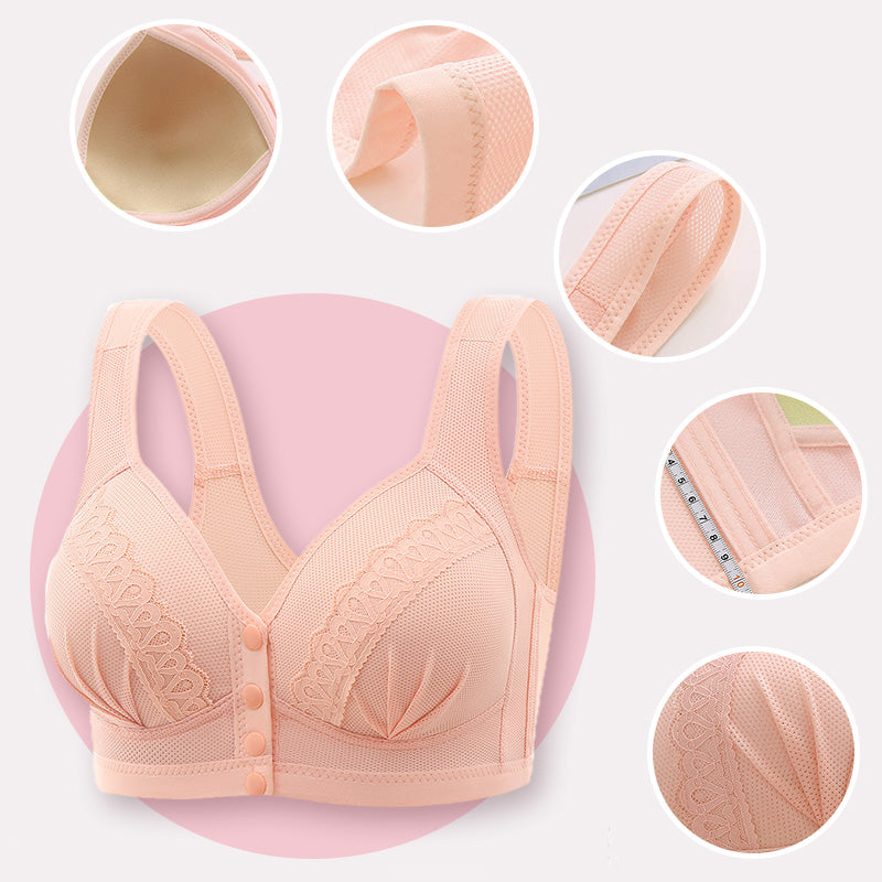 👙Triumph🔥Kúpte 2 a získajte 2 zadarmo🔥Priedušná bavlnená podprsenka so zapínaním na gombíky vpredu